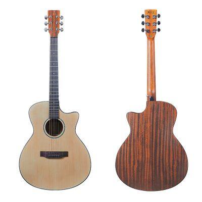YAN/OEM SN-410 Factory Wholesale OEM 41 Inch Acoustic Guitar (Spruce Plywood Top, Sapele Plywood Back&Sides)