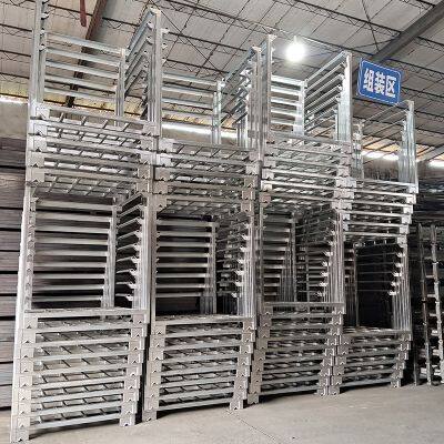 Customizable Interlocking Stacking Rack for Factory Material Handling