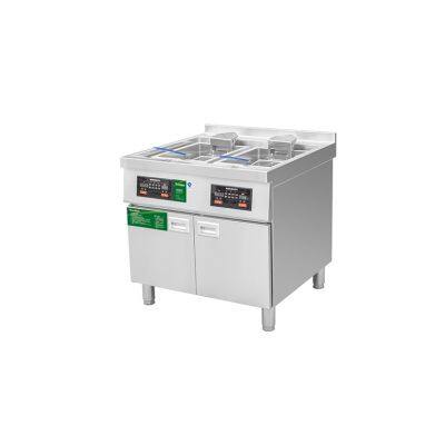 Open Kitchen Induction Lift Dual-Tank Fryer