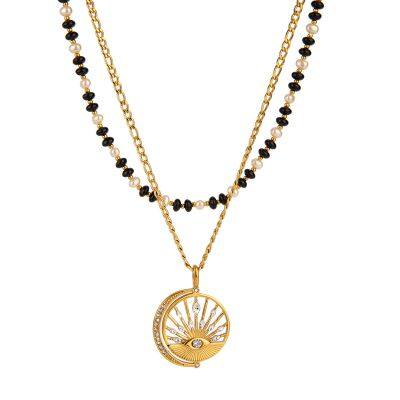 Высококачественная 18K PVD золотая цепочка-ожерелье из нержавеющей стали - не теряет цвет