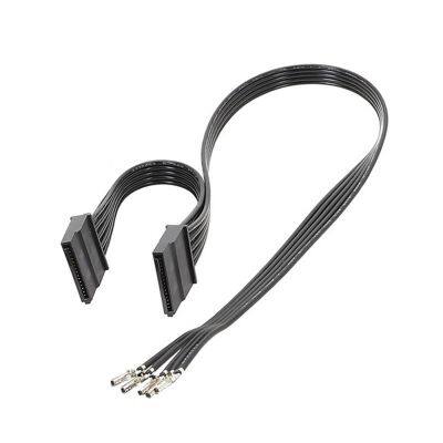 1 to 2 Multi-way Splitter SATA Power Modular Cable Flat Wire for Hard Drive Connection