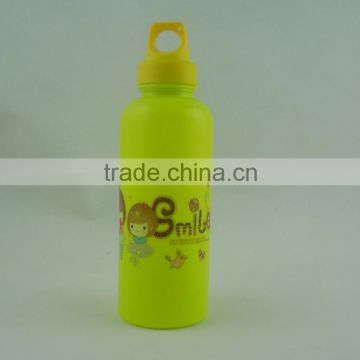 customrized high quality colorful plastic PE water bottle/ water thermos with round and normal cap