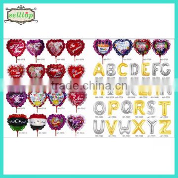 2014 high quality 16" foil cheap letter foil balloons