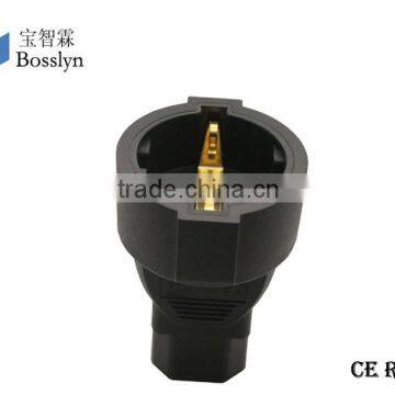 Excellent Quality European SCHUKO 3Pole male Plug to IEC C19 Female Socket