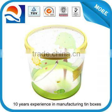 Round PVC clear bucket with handle