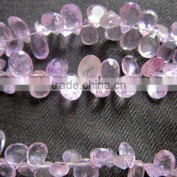 cts Pink Amethyst Side drill cut Stone Beads