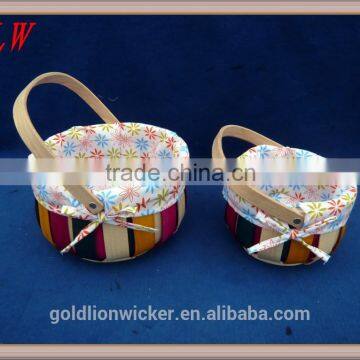 SET OF 2 WOODCHIP BASKET