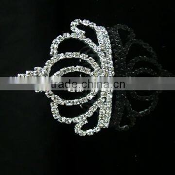 New Style Crystal Full Round Crown Tiara Wholesale Small Kids Crown Big Peagent Hair Accessories photo-2