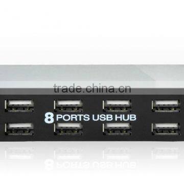 New Arrival 3.5" Media Dashboard 8 Ports Hub USB2.0 HD Disk Box Enclosure USB HUB Floppy Multi-function Panel