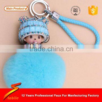 STABILE Earflap Hat/real Fur Pompom Cheerleader Pompom photo-5