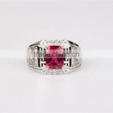 China Factory Custom Men's Ring Gemstone Big Stone Ring Designs Mens photo-2