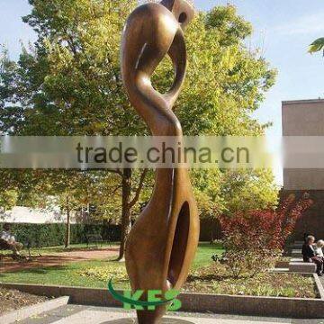 Bronze abstract garden center put sculpture