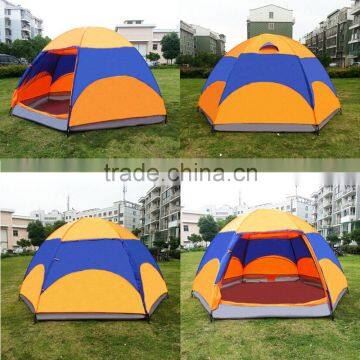 Travel Sport Earthquake Caulking Double Hexagonal Hiking Foldable Sun Beach European Camping Tent photo-6