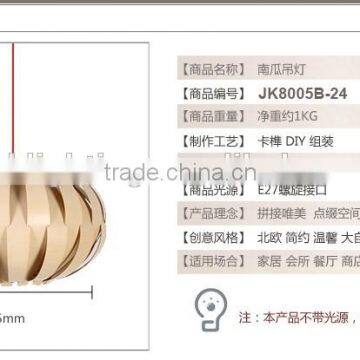 LED Pendant Light JK-8005B-24 Natural Wood Handmade E27 Arts Bar Wooden Chandelier Hanging LED Pendant Lamp Lights photo-6