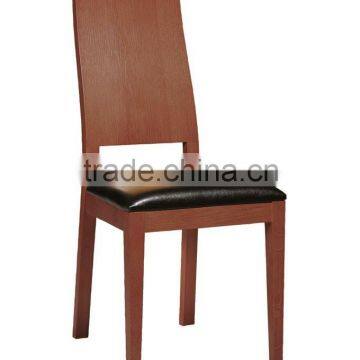 Solid frame black leather restaurant chair for sale XY4228