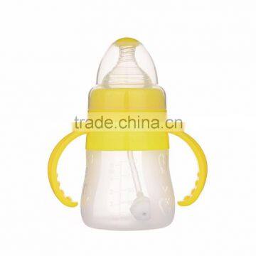 baby products BPA free 150ml wide neck arc shape unique feeding bottle for baby