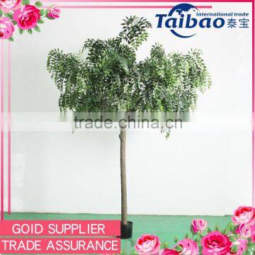 Hotel lobby 7 ft green sophora pendula large decorative artificial tree for landscape