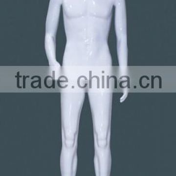 professional industry male plastic mannequins in glossy white color