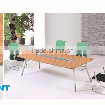 Excellent aluminum conference table with MDF and steel frame