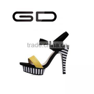 Colorant Match Summer Shoes 2016 Comfortable High Heel Sandals Latest Fashion Summer Footwear photo-2