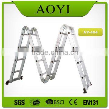 4 x 4 Folding Aluminium Ladder Multi Purpose Function Aluminium Ladders AY-404 With EN131 photo-4