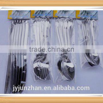 Supermarket hot sell stainless steel cutlery with hanging card