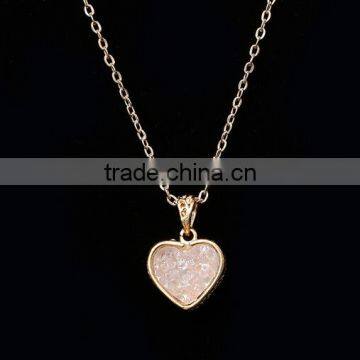 >>High Quality Classic Natural Stone Heart Necklace Pendant/# photo-6
