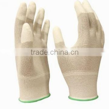 [Gold Supplier] HOT ! Half finger PU Coated 13g nylon Glove