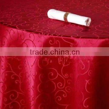 Elegant jacquard table cloth for banquet, the damask fabric table cloth