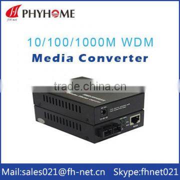 10/100/1000M WDM Ethernet Fiber Optic Media Converter