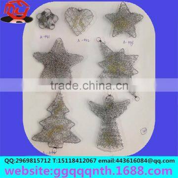 Accessories lighting accessories hand woven metal iorn wire Christmas tree angels characters heart-shaped flowers star ball