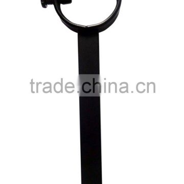 Heavy Gauge Matt Black Decorative Drapery Hardware Curtain Pole Bracket for 1" (25mm) Curtain Rod