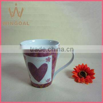 11 oz porcelain coffee mug with decal