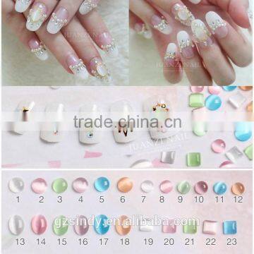 Colorful nail art cat's eye stone jelly color resin stone ZX:GD558