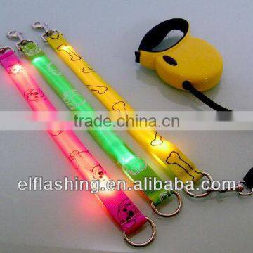 long 1.2m led dog leash with battery