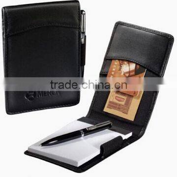 Pocket Jotter Leather With Card Holder