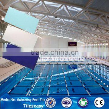 FINA standard 244 mm olympics size white swimming pool tile