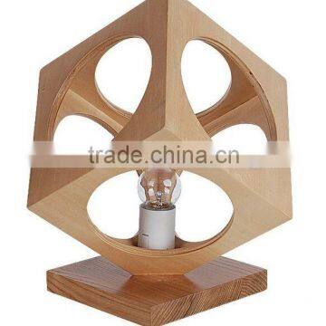 Home decoration New World Cube Wood Table Lamp