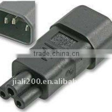 IEC C14 Plug - IEC C5 (clover leaf) Socket adaptor