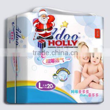 Super size L soft breathable leak guard Disposable Baby Diaper hand carry packing cheap competitive price OEM ODM free sample