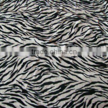 zebra skin printed super soft flannel fabric