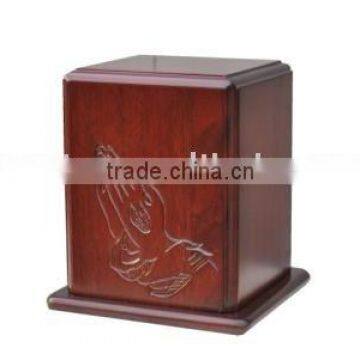 solid mahogany wooden cremation urn