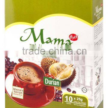 Mama 3 in 1 White Coffee With Durian, Halal Product