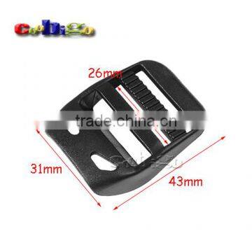 1" Plastic Ladder Lock Slider Buckle Black for Backpack Straps Webbing #FLC467-B