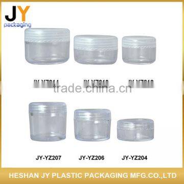 Fashion portable plastic travel cosmetic packaging jar wholesale plastic cosmetic pet jar