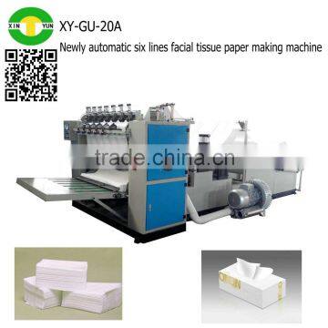 Newly automatic six lines facial tissue paper making machine