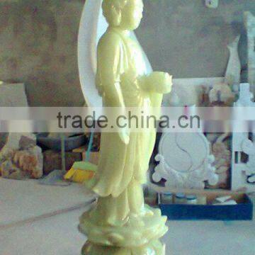 Amitabha Buddha Statues White Marble Stone Hand Carving Sculpture for Home Garden Pagoda Temple