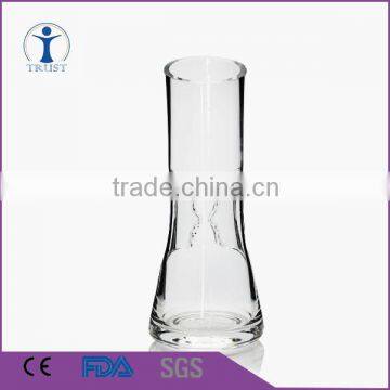 People head shaped glass wine decanter