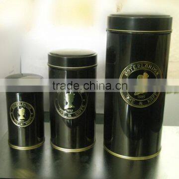 exquisite cylinder metal coffee tin can