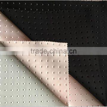 polyester spandex rivet ultrasonic 3D embossed double side knit scuba air layer fabric